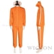thumbnail image 3 of Disfraz de cosplay de la película Vector, conjunto de pantalón y gafas con chaqueta naranja, peluca con forma de hongo, traje elegante de Halloween, traje de fiesta, 3 of 4