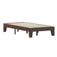 thumbnail image 2 of Emma + Oliver Twin Sized Wooden Platform Bed with Walnut Finish and Wooden Support Slats; No Box Spring or Foundation Required, 2 of 11