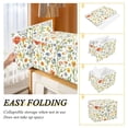 thumbnail image 2 of Yayeee Collapsible Cube Storage Bin with Lid Fabric Closet Decorative Basket with Handles, Watercolor Wildflowers Pattern, 2 of 7