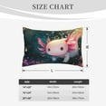 thumbnail image 4 of Naloa Whimsical Axolotl Fantasy Pillowcase, Throw Pillowcase, Wrinkle-Free, Stain-Resistant with Hidden Zipper for Bedroom Sofa-14"x20", 4 of 6