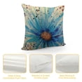 thumbnail image 4 of Nawypu  Throw Pillow Cover Decorative Square Pillowcase Blue Botanical Watercolor Dandelion Flower Abstract Paint Colorful Close Colored Cracks Depicting Cushion Case for Sofa Bedroom Car, 4 of 5