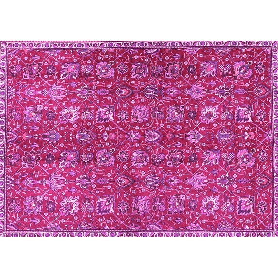 Ahgly Company Indoor Rectangle Persian Pink Traditional Area Rugs, 8' x 10'