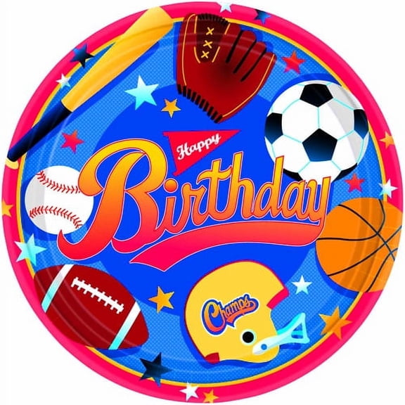 Sports 'Little Champs' Large Paper Plates (8ct)