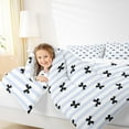 thumbnail image 4 of jejeloiu Cute Bowtie Queen Comforter Set,Blue White Black Bedding Sets,Princess Bow Knot Bedding Comforter Set For Girls,Microfiber Bedroom Decor Reversible,3pcs, 4 of 8