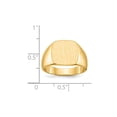thumbnail image 5 of 14K Yellow Gold Ring Band Signet 12.0x13.0mm Closed Back Men's, 5 of 5