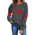 thumbnail image 5 of Bovxnpu Valentines Sweatshirts for Women Heart Sweater Crewneck Long Sleeve Shirts Valentine Outfits Love Theme Graphic, 5 of 5