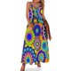 thumbnail image 1 of Vestido sin mangas estilo retro hippie con flores Flower Power, lindo vestido sexy para mujer, 1 of 7
