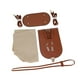 thumbnail image 3 of Kit para hacer bolsos de cuero sintético, hecho a mano, con cierre de seguridad, kit de costura para bolsos de cuero, tejido a mano. Marrón, 3 of 9