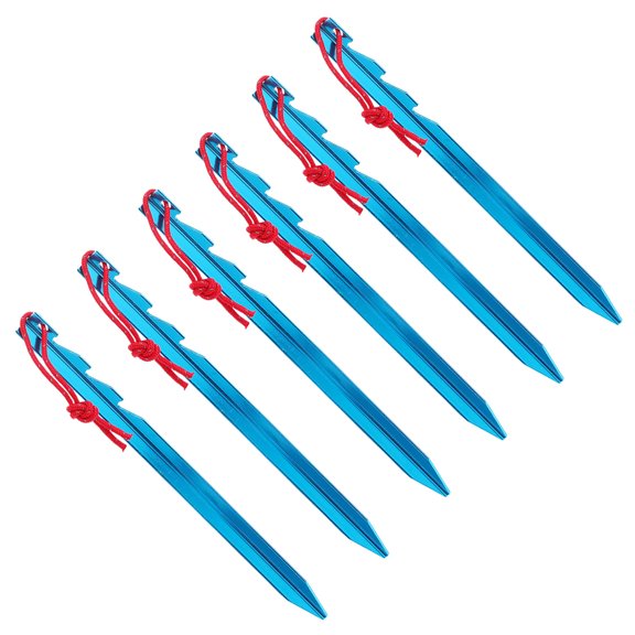 LITINKIMI 6-Pack Aluminum Tent Stakes for Camping, Lightweight and Outdoor Ground Pegs