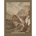 thumbnail image 2 of Franz Xaver Triner 15x18 Gold Ornate Wood Frame and Double Matted Museum Art Print Titled - Devil's Bridge Toward the Gothard Mountain in Switzerland (1785-1824), 2 of 4
