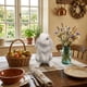 thumbnail image 5 of Decoración de conejo de Pascua de cerámica Figurita blanca para la decoración de la mesa del hogar y el salón, regalo de adorno de conejo de primavera, 5 of 9