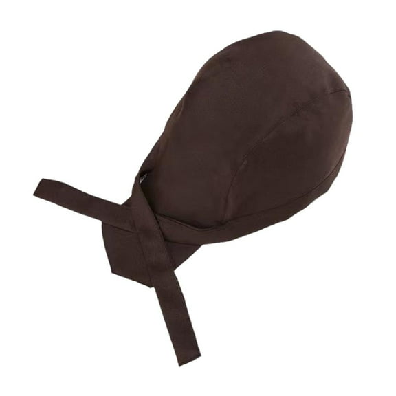 Dark brown (H)$ chef hat restaurant cooking headscarf male and female waiter universal work headband kitchen sushi restaurant pirate hat