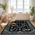thumbnail image 3 of Design&I 8'x10' Ultra Soft Area Rug, Gothic Insect Ornate Damask Scroll Border Bathroom Scrollwork None Fluffy Washable Non Shedding for Bedroom Living Room Under Sectional, 3 of 7