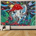 thumbnail image 1 of Tapiz Trippy de hongos, tapiz de planetas psicodélicos, tapiz de plantas de fantasía, tapiz de pulpo monstruo, tapiz de galaxia espacial para colgar en la pared para habitación (, 1 of 4