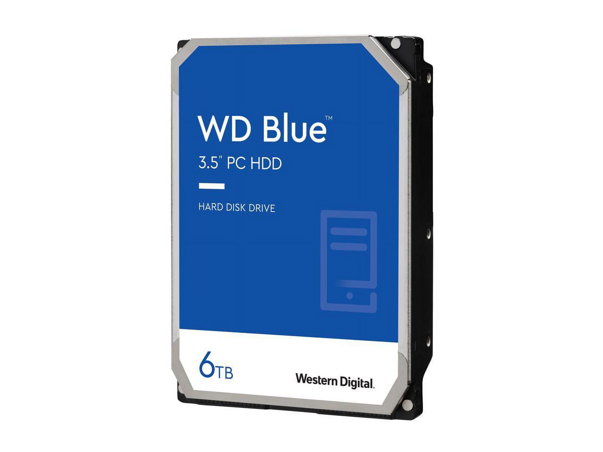WD 6TB Blue HDD, Desktop PC Internal Drive, 3.5'', 5400 RPM, 256MB