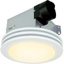 Akicon Ultra Quiet Bathroom Exhaust Fan with LED Light 80CFM 2.0 Sones Round Bathroom Ventilation Fan with Frosted Glass Cover (Satin White)