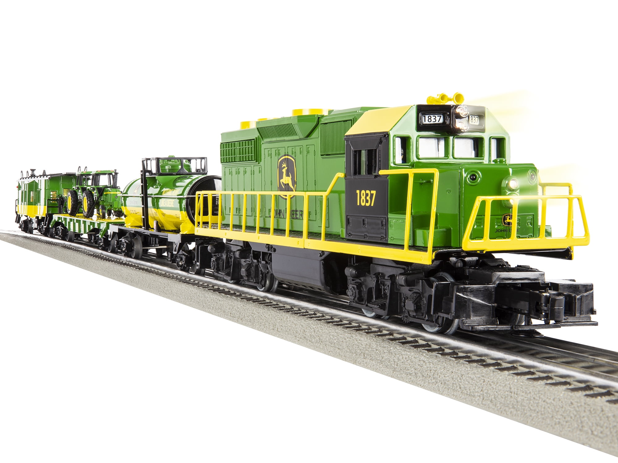 Lionel John Deere Freight Electric O Gauge Train Set with Remote and  Bluetooth 5.0 Capability - Walmart.com