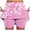 Pink, variant on Itsame Summer Clearance Sports Lanyard Shorts for Womens Short Sweatpants Pocket Printed Tight Short Pants Pink Size L