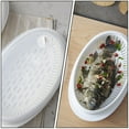 thumbnail image 3 of EeaseMX 1 vaporera de pescado versátil de primera calidad de PP, soporte para cocinar al vapor, plato para cocinar al vapor, 3 of 7