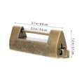 thumbnail image 4 of 1 Set Vintage Engraved Antique Lock Wooden Box Padlock Old Chinese Lock, 4 of 6