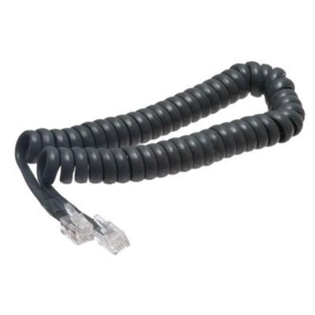 5 PACK 2 ft Coiled Cisco Handset Gray Curly Cord 12 Ft Uncoiled 
