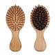 thumbnail image 5 of Soidarity Cepillo de pelo de bambú de dientes anchos amarillos de madera de bambú, masaje suave compacto y ligero para el cabello masajeadores Negro, 5 of 6