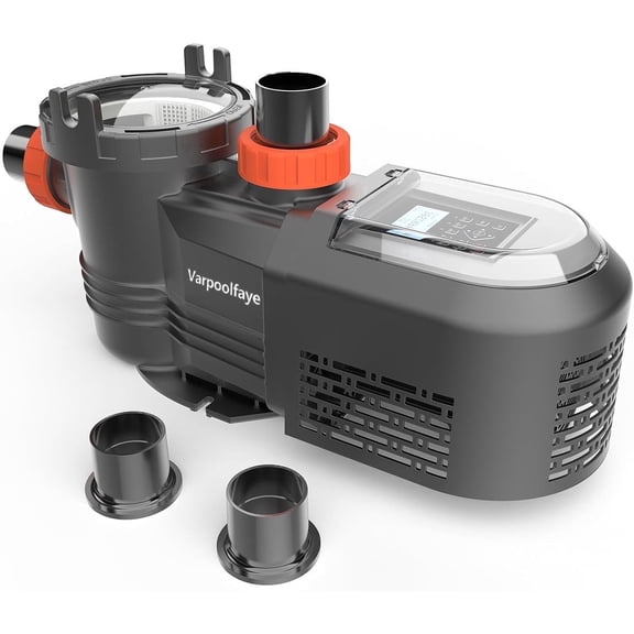 Varpoolfaye 1.8HP Variable Speed Pool Pump, In/Above Pool Pump, Large Filter Basket, Energy Efficient, High Flow & Self Priming, 2" & 2.5" Inlet, 230V