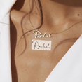 thumbnail image 1 of Collar con nombre personalizado, collares con firma manuscrita personalizada para mujer, gargantilla de joyería de acero inoxidable, regalo de San Valentín Tan Jianjun unisex, 1 of 2