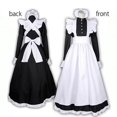 thumbnail image 1 of Women Black and White Maid Costume British Style Long Cafe Maid Dress Men Outfit Cosplay Costume yaoshenbao LED, 1 of 2