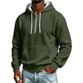 thumbnail image 3 of 1/4 Zipper Hoodie Men Long Sleeve Fashion Hooded Sweatshirt Loose Fit Hoodie Pullover Fall Winter Pullover Tops with Pockets, 3 of 5