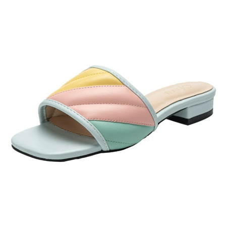 

Stock Ladies Outdoor Casual Open Toe Women Flat Slides Sandals Slippers For Girl With Low Heel