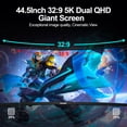 thumbnail image 3 of Gawfolk 45 Inch Ultrawide Curved Gaming Monitor, 200Hz 5K2K DQHD, Built-in Stereo Speakers, FreeSync G-Sync Compatible, HDMI 2.1/DP 1.4, 3 of 10