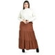 thumbnail image 5 of Falda larga con vuelo Roman Fashion /Tallas Extras, 7061 (Chedron) cafe 40, 5 of 6