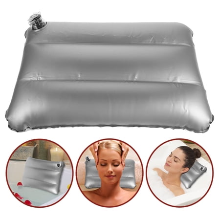 KAKOWELY Inflatable Water Pillow Silver 1Pcs 17.7X11.8X3.9In
