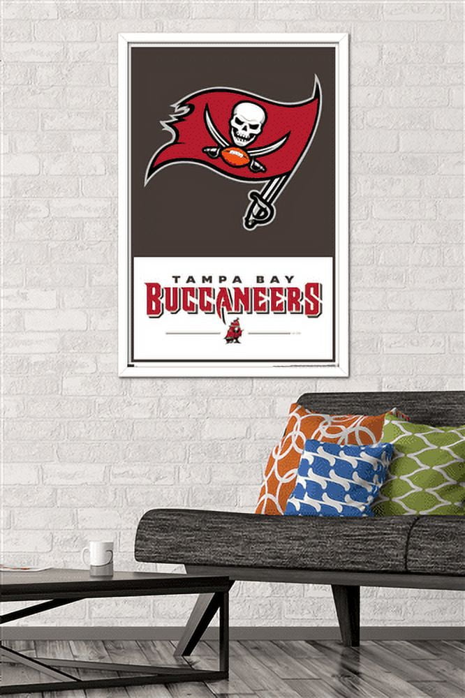 NFL Tampa Bay Buccaneers - Logo 21 Wall Poster, 22.375" x 34", Framed