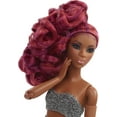 thumbnail image 5 of Barbie Looks Collectible Fashion Doll with Sparkly Silver Outfit & Magenta Curls, 5 of 7
