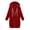 Red, variant on LEAVINGSUO Winter Coats for Women Womens Tops Plus Women's Long Hoodie, Women's Winter Sweater Mid Length Plus Size Loose Zip Sweatshirt Red XXXL