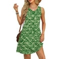 thumbnail image 5 of Weiqiqre Casual Summer Dresses for Women Casual Trendy Floral Print V Neck Sleeveless Tank Dress Loose Beach Vacation Mini Vest Dress, 5 of 7