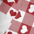 thumbnail image 6 of Valentine's Day Valances for Windows Red and White Buffalo Plaid Love Heart Rod Pocket Curtain Valance Window Treatment Short Curtains for Kitchen Living Room, 60"x14", 6 of 9