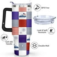thumbnail image 3 of 40oz July 4th Handle Cup 🇺🇸,Stars & Stripes Stainless Steel Tumbler-Hand Wash Only, 3 of 7