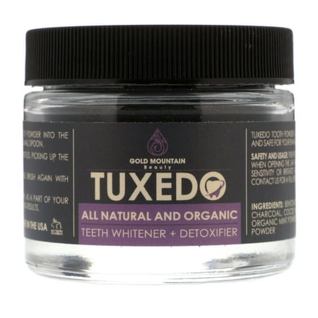 Gold Mountain Beauty Tuxedo All Natural and Organic Teeth Whitener Detoxifier 32 g