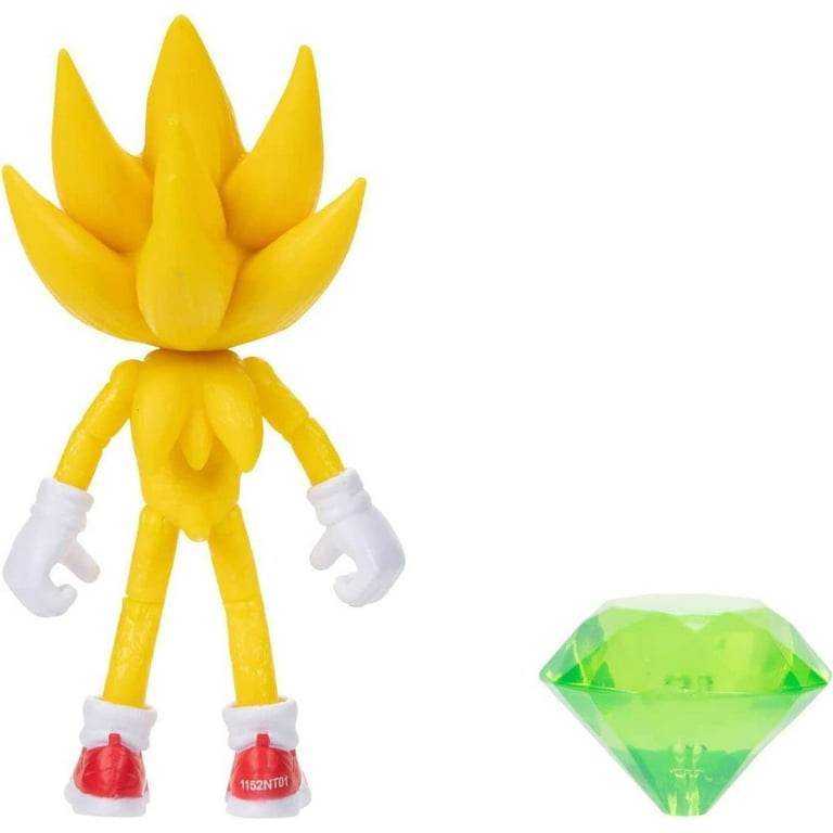 Sonic the Hedgehog 2 Movie Series 4-inch Action Figure Super Sonic with  Master Emerald