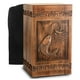 thumbnail image 1 of Urna funeraria URNETERN de madera para cenizas para adultos, 250 ml, pesca, 1 of 7