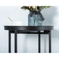 thumbnail image 6 of Round Metal End Table - Indoor/Outdoor Accent Table - Black Finish, 6 of 9