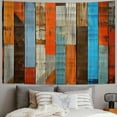 thumbnail image 2 of Orinice Triangles Wood Pattern Tapestry Wall Hanging Unique Style Home Wall Decor Art for Living Room Bedroom 40x30inch, 2 of 6