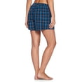 thumbnail image 4 of Ashford & Brooks Women's 2 Pack Woven Plaid Sleep Pajama Lounge Boxer Shorts, 4 of 6
