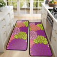 thumbnail image 4 of Kitchen Rugs Sets Of 2,Pink Floral and Petal Pattern Anti Fatigue Kitchen Mat Rugs Non Slip Washable,Decorative Kitchen Floor Mats for Kitchen,Sink,Laundry,17"x47"+17"x47", 4 of 5