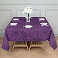 thumbnail image 3 of Halloween Purple Spider Web Pattern Square Tablecloth,Waterproof Square Table Cover,Wipeable Spillproof Washable Table Cover for Home Kitchen Party Decor 52"x52"(132x132cm), 3 of 6