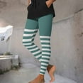 thumbnail image 5 of GERsome Women's Striped Leggings Full Ankle Length Tights Halloween High Waist Tight Pants Size M, 5 of 9