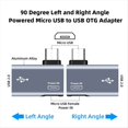thumbnail image 4 of Adaptador OTG de 2 Piezas para Adaptador Micro-USB A USB OTG de Ángulo Izquierdo/Derecho de 90 Grados para Tableta de Teléfono Android, 4 of 10